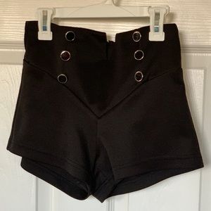 Super Cute Black Stretch Sailor Booty Shorts